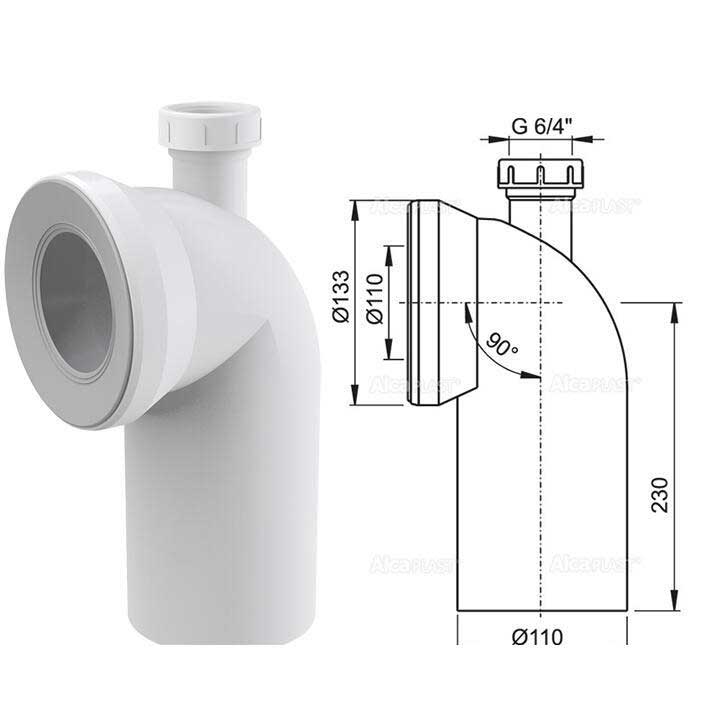 Wc prikljucak F110/90 + F40 ALCA [A90-90P40]