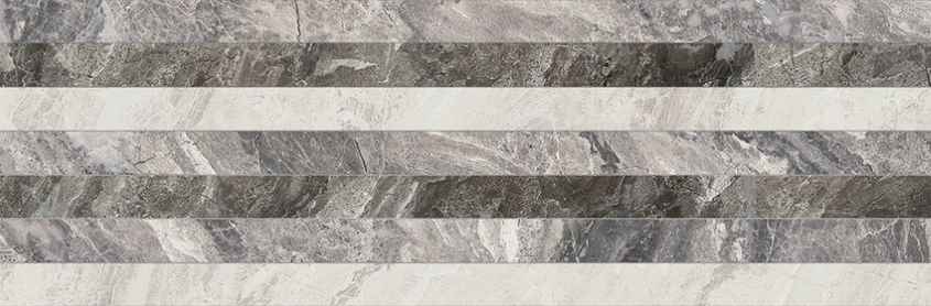 Zidna plocica NAIROBI LINEE - GREY 28x85 [sjaj]