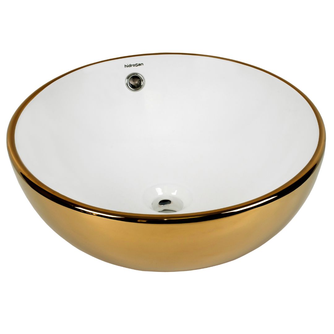 Umivaonik umetnicki 425*425*155 HIDROSAN [W1114 - Gold-White]