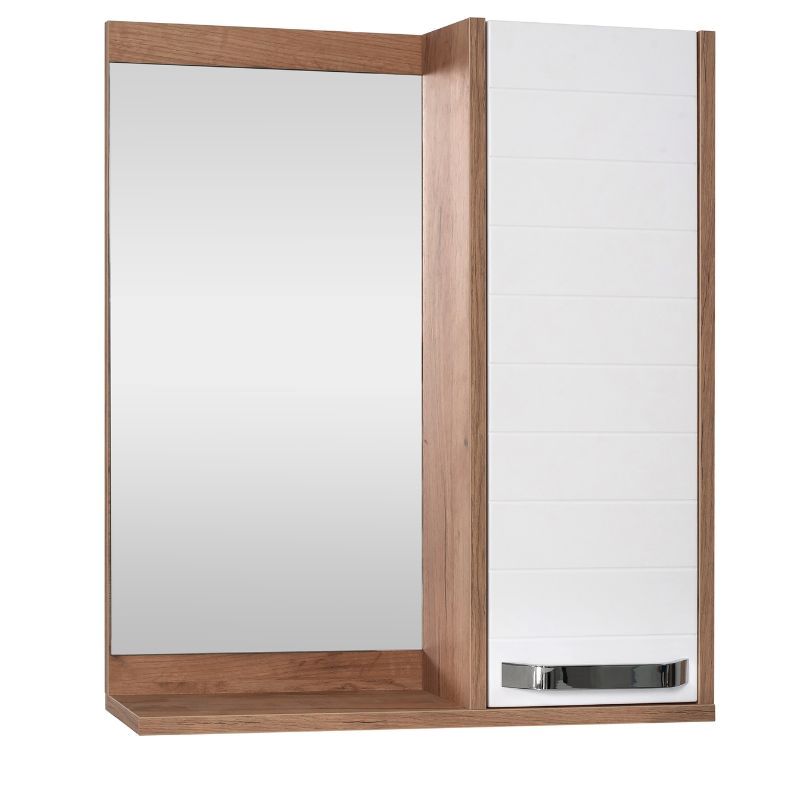 Ogledalo ormaric HYDRA - DELTA hrast/white 71cm