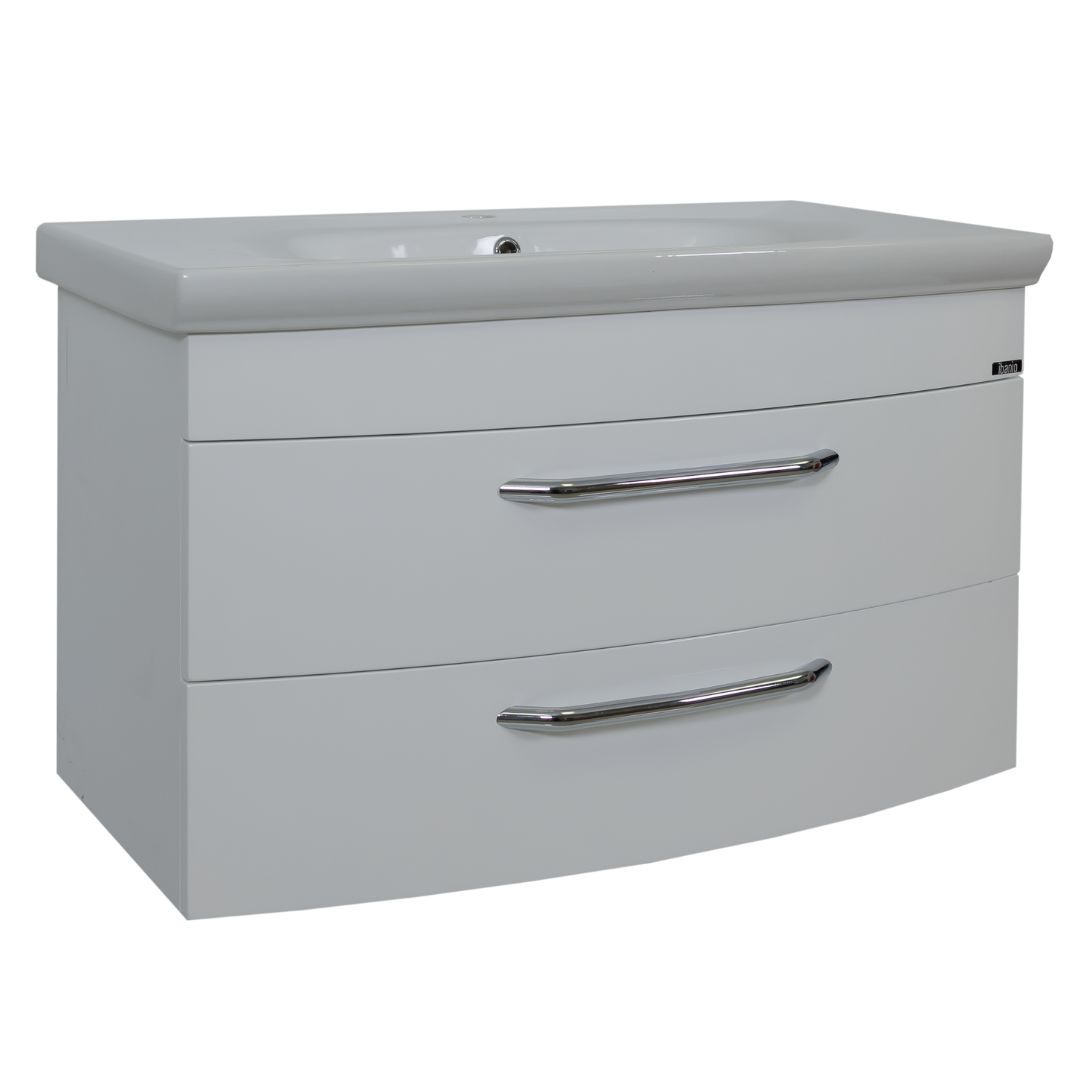 Ormaric konzolni IBANIO - LOFT-white 90cm + umivaonik [16090]