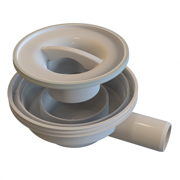 Pvc slivnik F32 horizontalni (ultra niski) ISAFLEX 7150